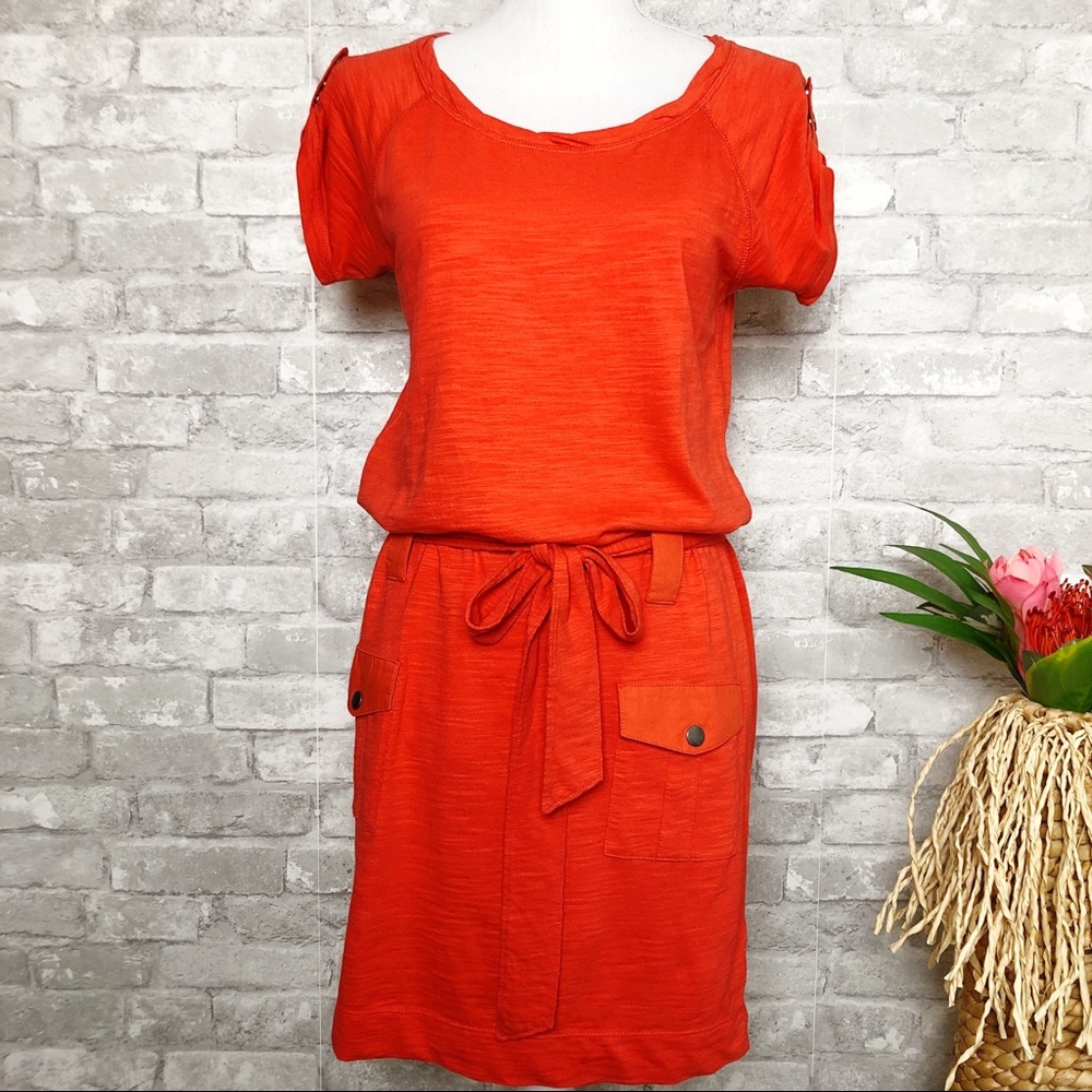 Calvin Klein | Orange T-Shirt Dress w/ Belt XS